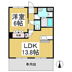 LR.South・Wave 1LDKの間取図画像