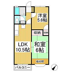 シャトー・シャンポール 2LDKの間取図画像
