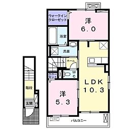 ルチア1 2LDKの間取図画像