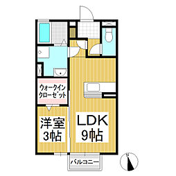 ロイヤルレジデンスC 1LDKの間取図画像