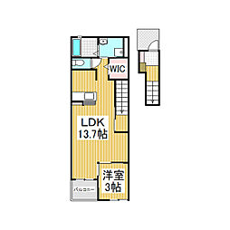 コンフォーティア小諸B 1LDKの間取図画像