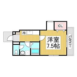 プリマベーラ　Ａ 1階1Kの間取り