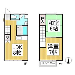 コーポＭＫI 1階2LDKの間取り