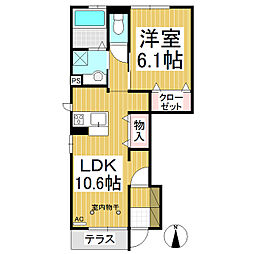 メゾンＨａ・Ｍａ 1階1LDKの間取り