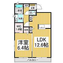 プリマベーラ 2階1LDKの間取り