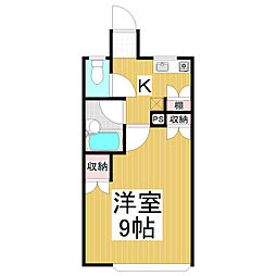 エルシャンテ 1Kの間取図画像