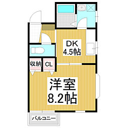 ハイツいちよし 1DKの間取図画像