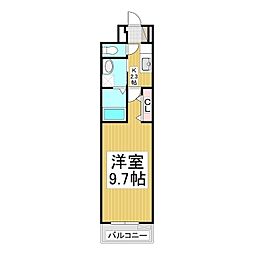 sumikawa 1Kの間取図画像