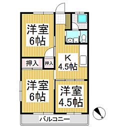 和合ハイツ 3Kの間取図画像