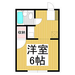 シティハイツマスダ 1Kの間取図画像