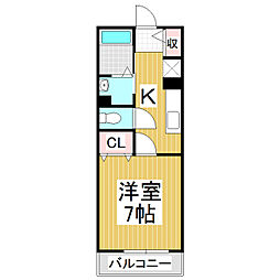 サイド.M 1Kの間取図画像