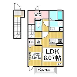 グランツ 1LDKの間取図画像