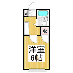 コーポ手塚 1Kの間取図画像