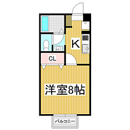 Court　East 2階1Kの間取り