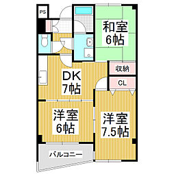 間取図画像 3DK
