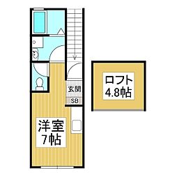 (仮)MURAIレジデンス ワンルームの間取図画像