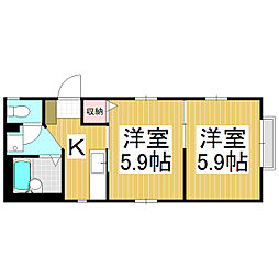 ディアス・モンソレーユ 2Kの間取図画像