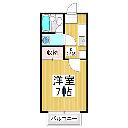 シャロム水汲 1Kの間取図画像