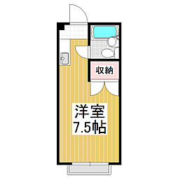 ロイヤルメゾン三浦 ワンルームの間取図画像