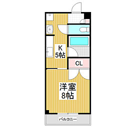 LONBLDG. 1Kの間取図画像