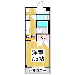 LONBLDG. 1Kの間取図画像