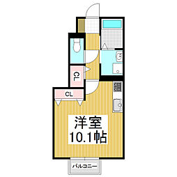 ヴィオコート ワンルームの間取図画像