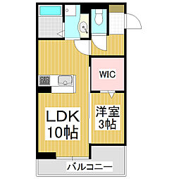 GRACA開智 1LDKの間取図画像