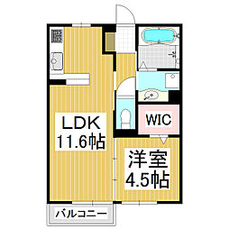 コモ・ラスパシオ 1LDKの間取図画像