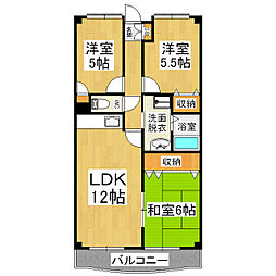 ラトゥールTOWA 3LDKの間取図画像