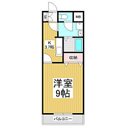 リベラALPS 1Kの間取図画像