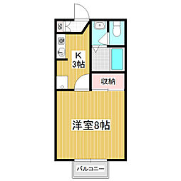 エトワール高山 1Kの間取図画像
