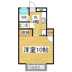 稼ぐ家姫11号 1Kの間取図画像