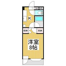 アップルズ・H 1Kの間取図画像