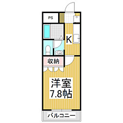 BelleVigne 1Kの間取図画像