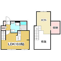 パークサイド ワンルームの間取図画像