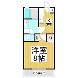 ディアスすすき野A 1Kの間取図画像