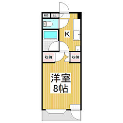 アップルズ・H 1Kの間取図画像