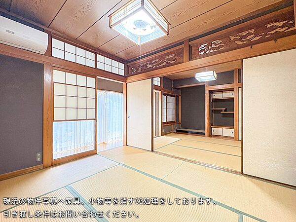 1階和室6畳の続き間（CGによる家具消し加工を施しています）