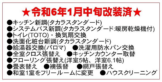 令和6年1月中旬改装済