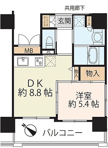 間取り ビジュール琵琶湖京阪浜大津 14階/-