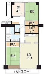 グランドメゾン守山1号棟 3LDKの間取図画像