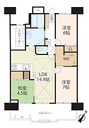 アメニティ瀬田東 3LDKの間取図画像
