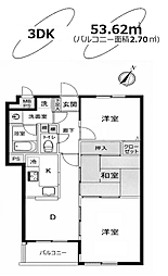 ライオンズマンション西高島平第2 3DKの間取図画像
