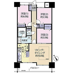 ライオンズクオーレ御幣島駅前ヴェルデ(0005500) 3階3LDKの間取り