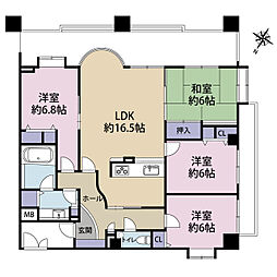 フィオレッタ枚方(0005455) 3階4LDKの間取り