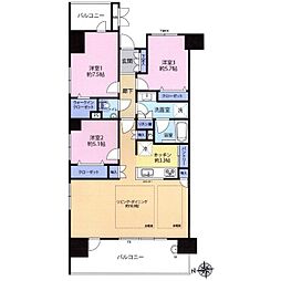 ル・サンク大濠公園 3LDKの間取図画像