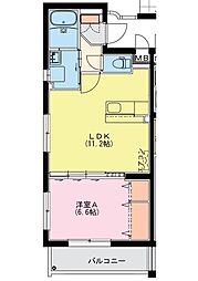 PLAISIR 花 1階1LDKの間取り