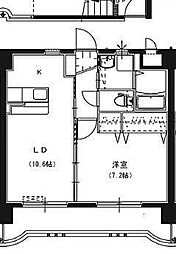 アンジェリーク 6階1LDKの間取り