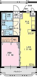 クローバー 1LDKの間取図画像