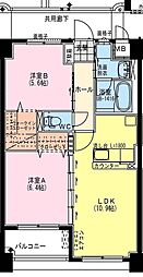ヴェルディ 2LDKの間取図画像